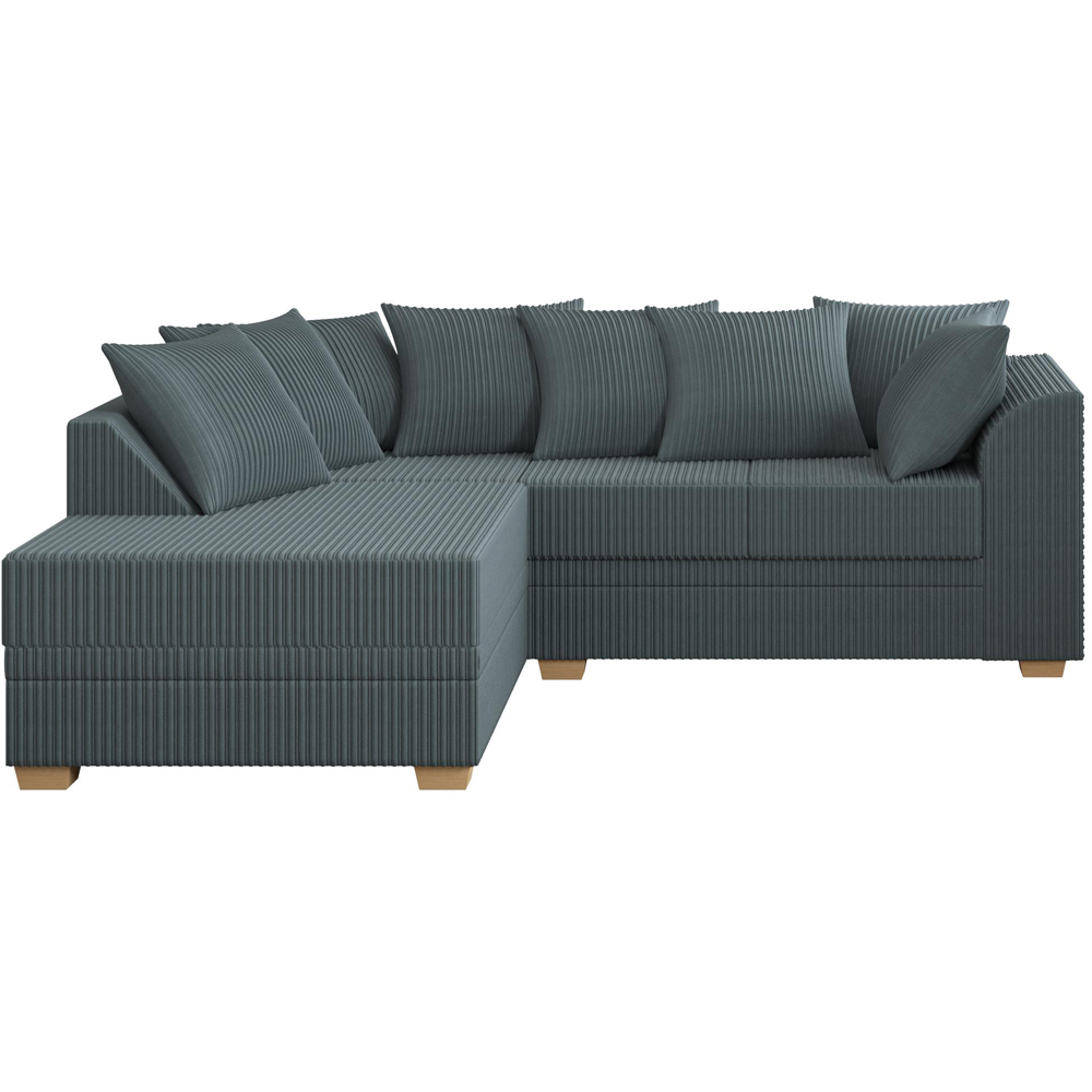 Modo 3 Seater Charcoal Jumbo Cord Left Hand Scatter Back L-Shape Corner Sofa Image 3