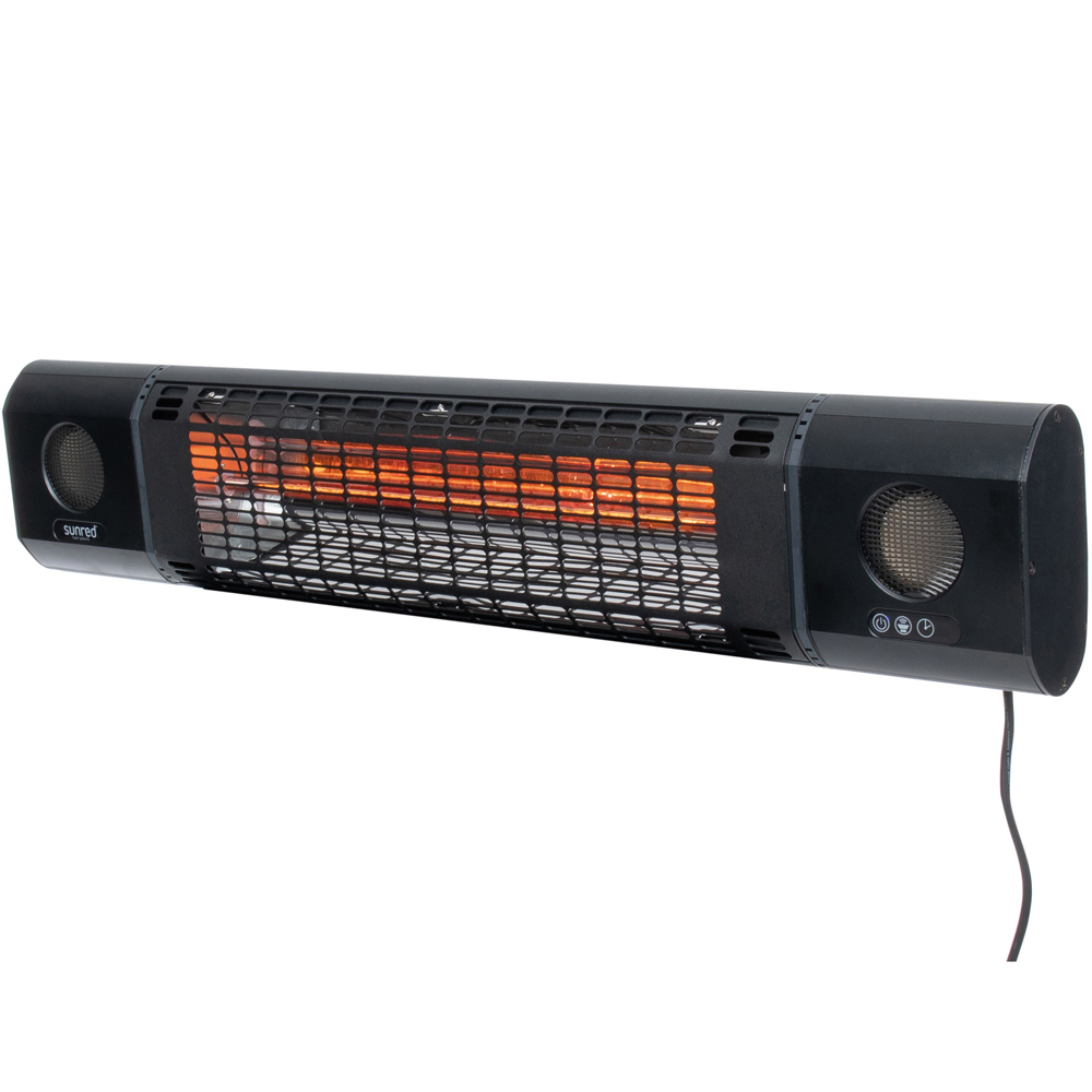 Sunred Ultra Black Sun and Sound Wall Patio Heater 2000W Image 3