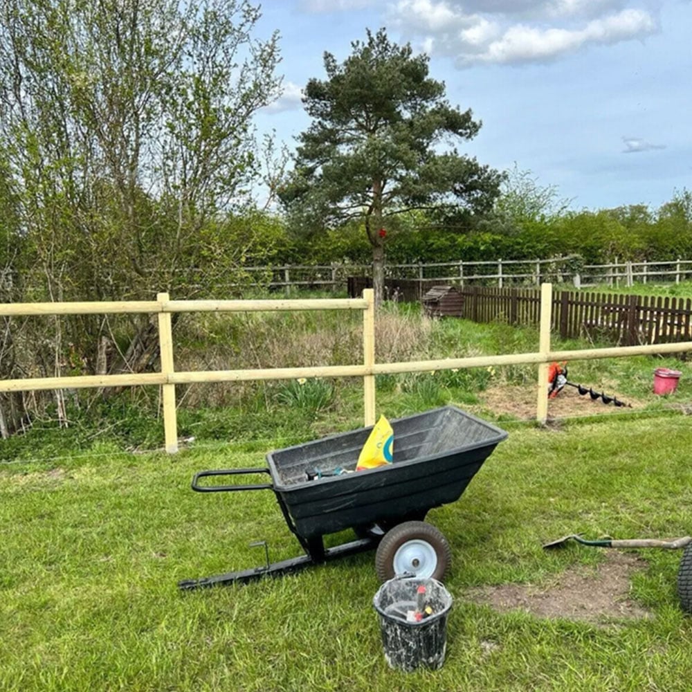 Inspirational Gifting Half Round Wooden Fence Post 1.8m x 100mm 10 Pack Image 2