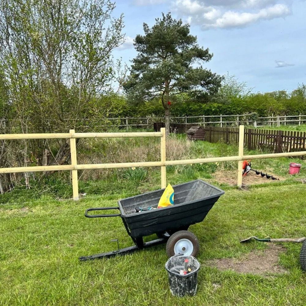 Inspirational Gifting Half Round Wooden Fence Post 1.8m x 100mm 5 Pack Image 2