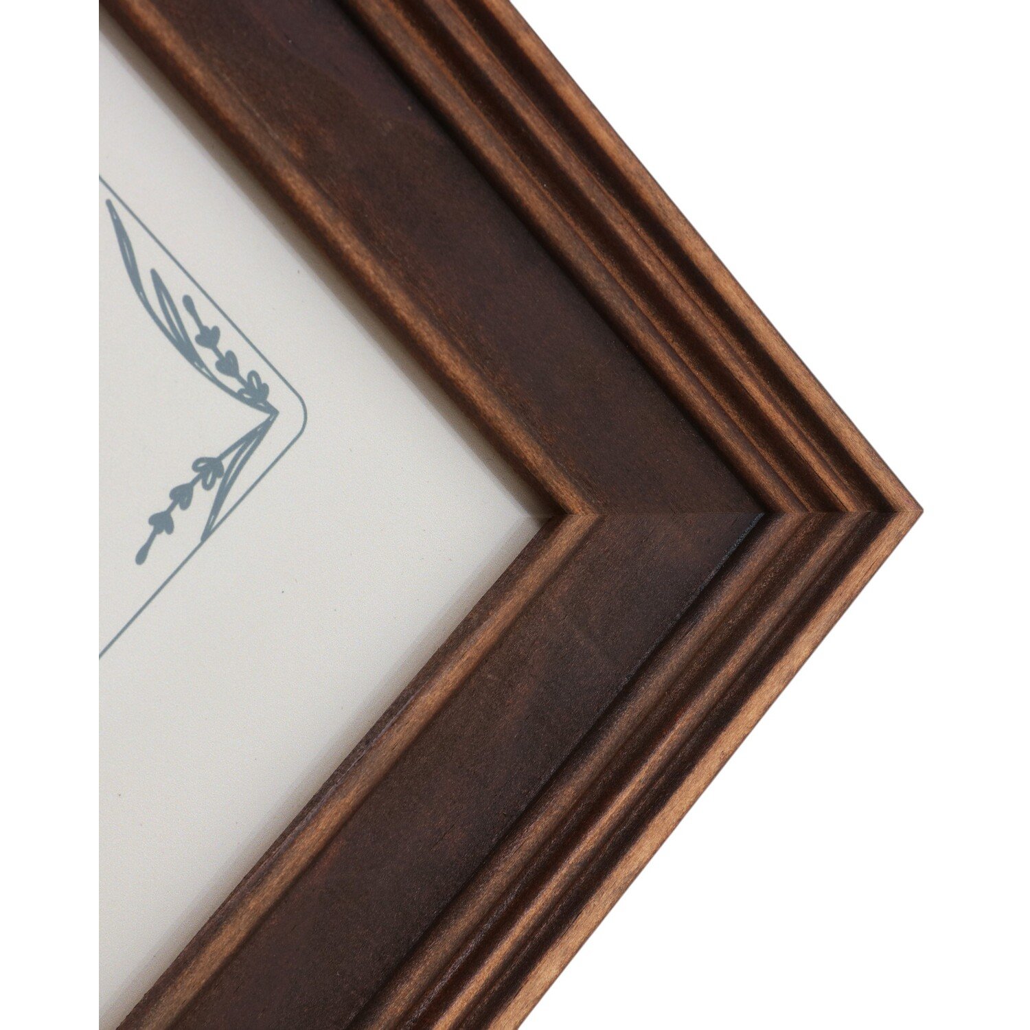 Haldon Wooden Frame Brown 8 x 6in Image 3