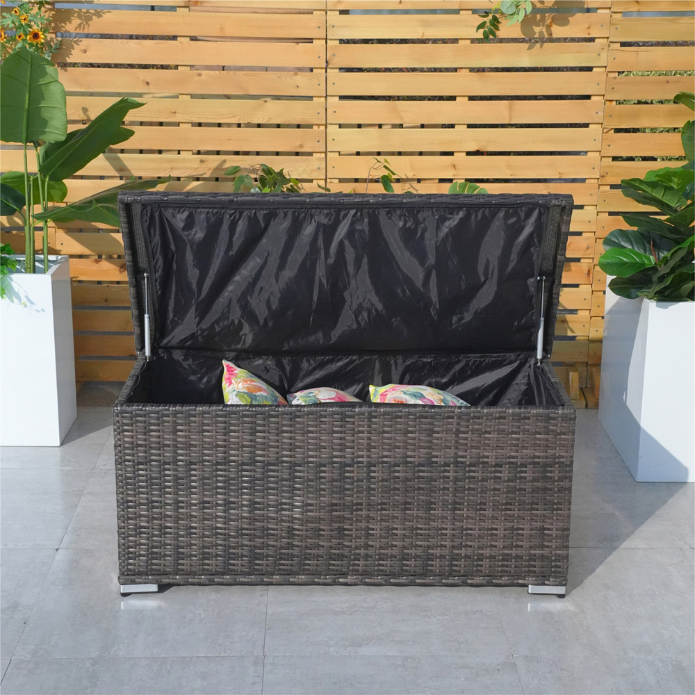 Direct Wicker 243L Small Brown Garden Rattan Storage Box Image 3