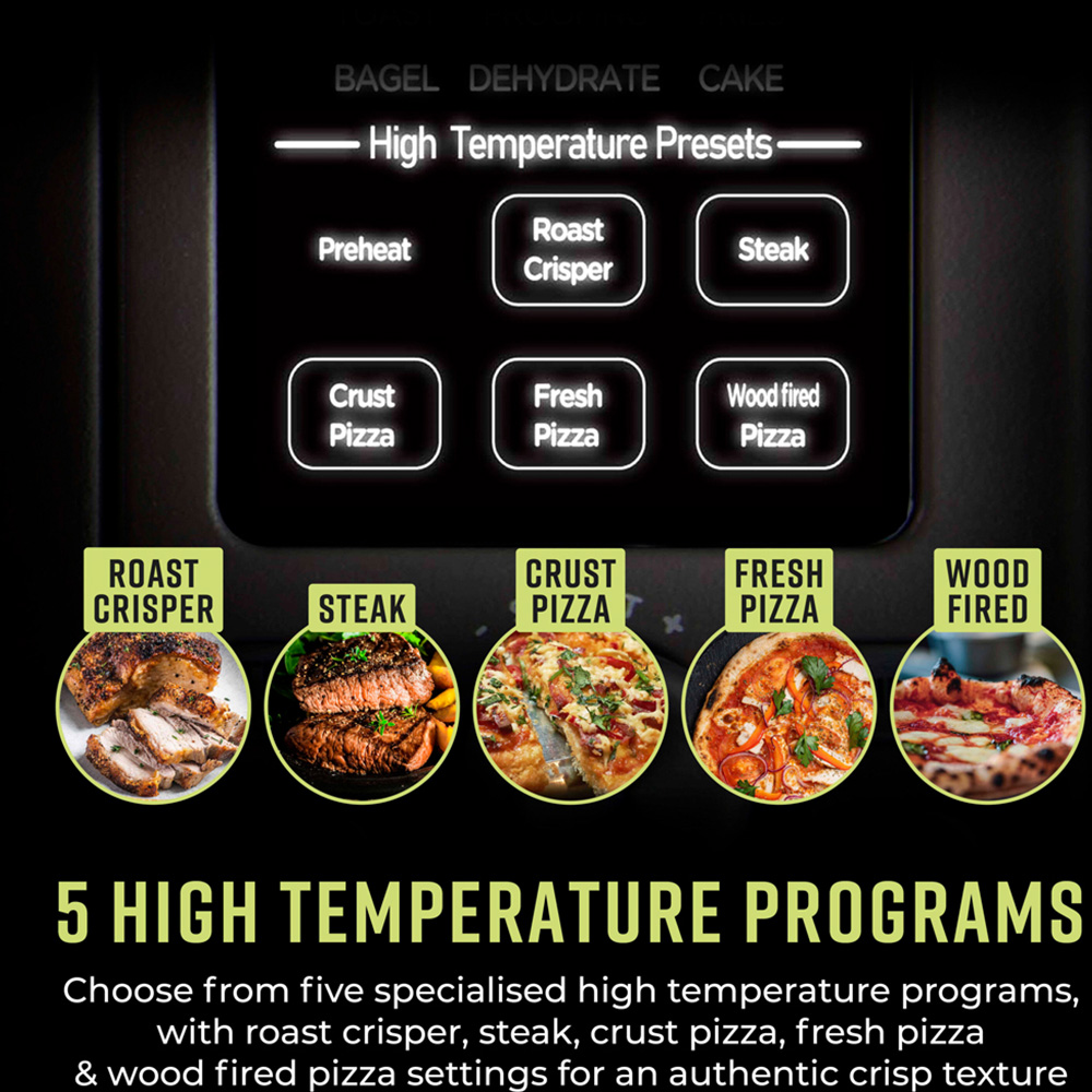 Tower T17141 Grey And Chrome Pizza Oven 400 Degree 18L Image 6