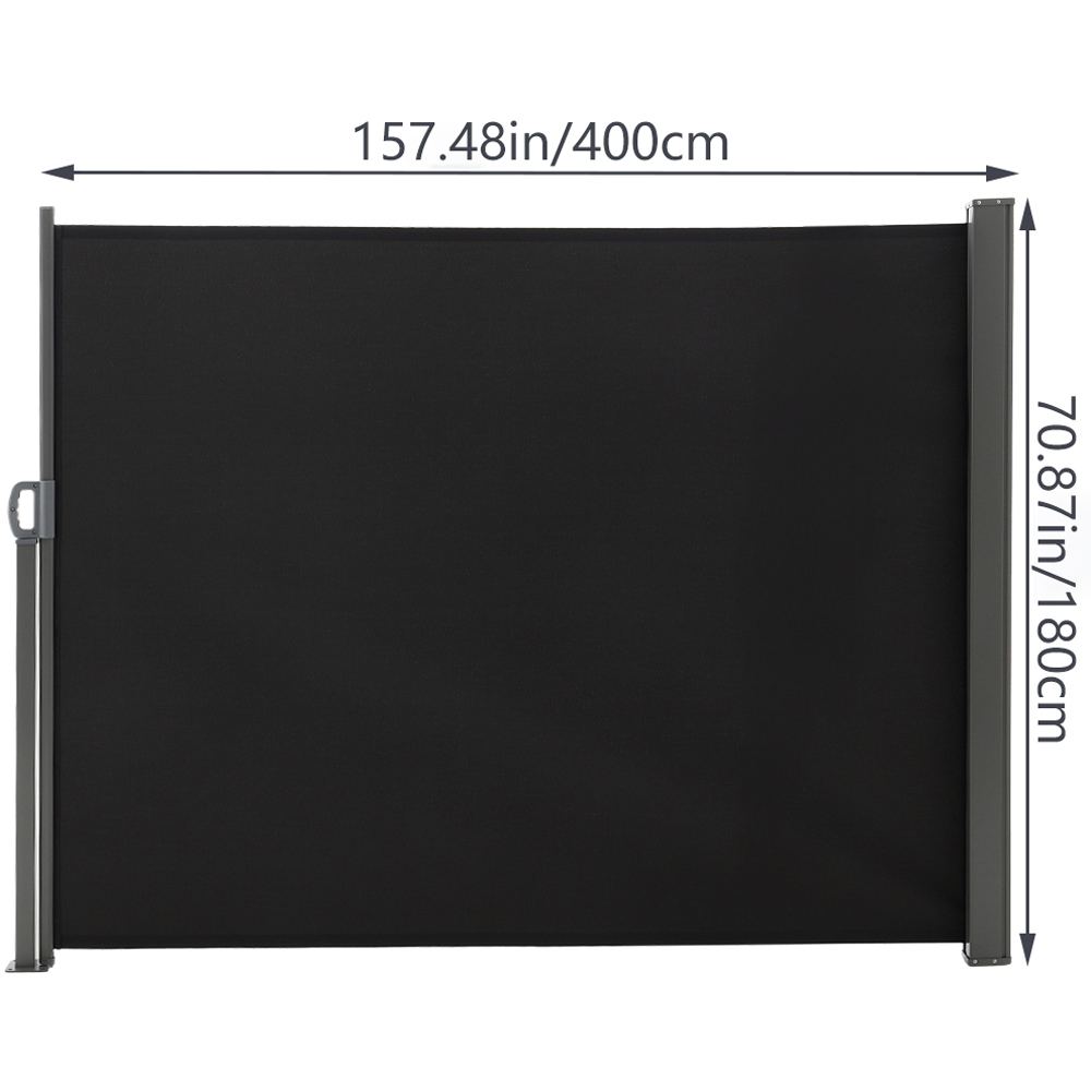 Living and Home Grey Retractable Side Awning 4 x 1.8m Image 8