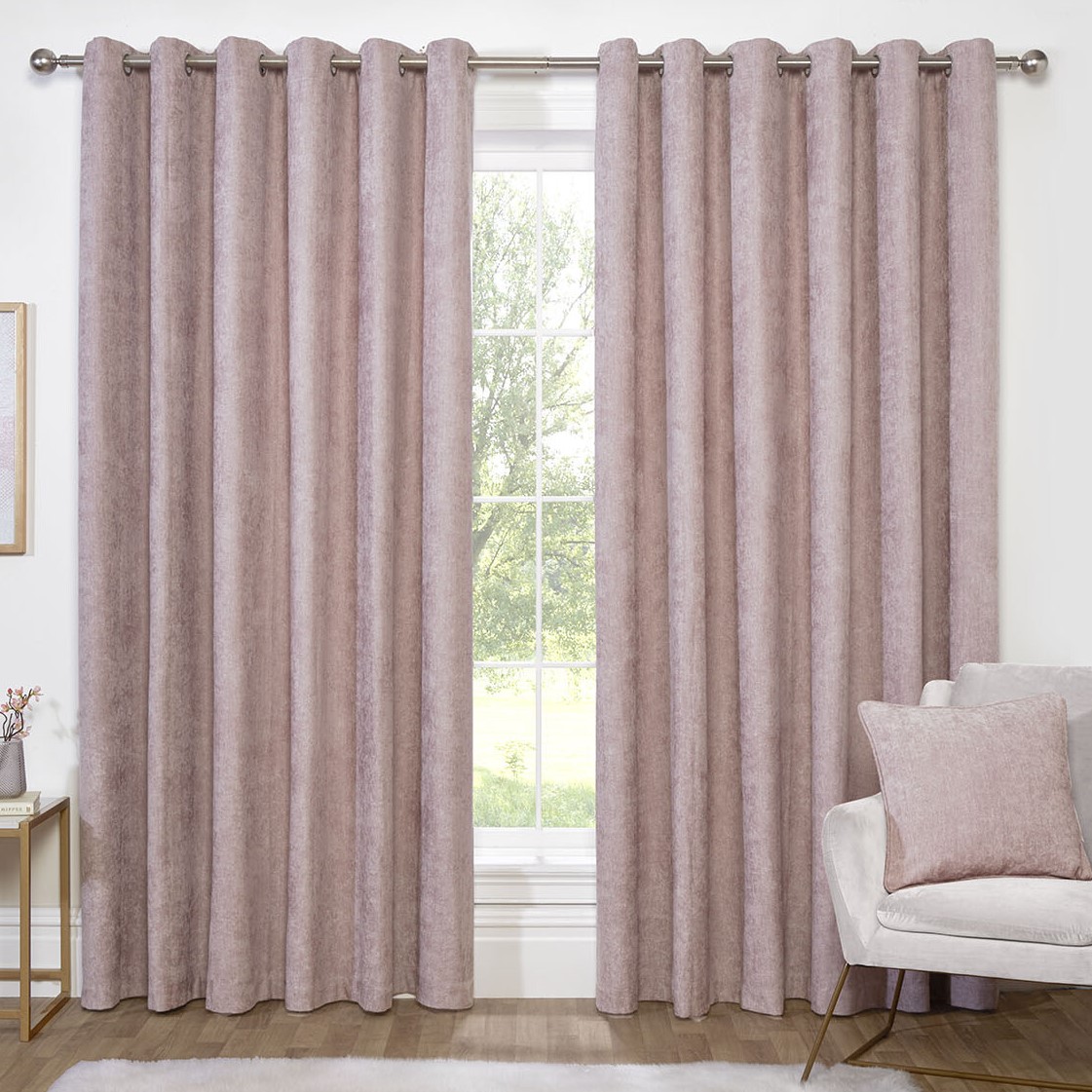 Alden Thermal Curtains - Dusty Pink / 229cm Image 1