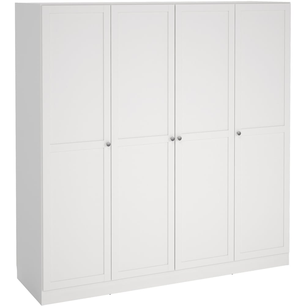 Florence Brande 4 Door White Wardrobe Image 3