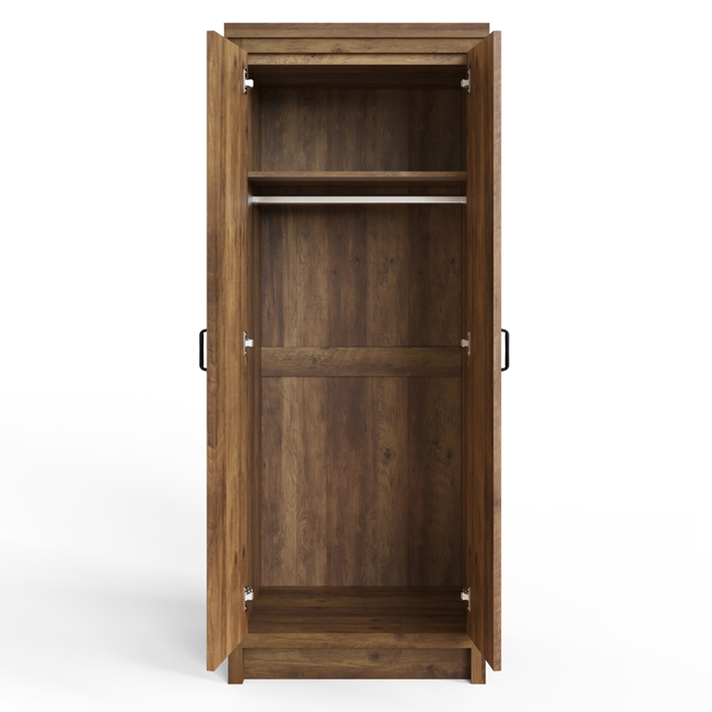 GFW Boston 2 Door Knotty Oak Wardrobe Image 6