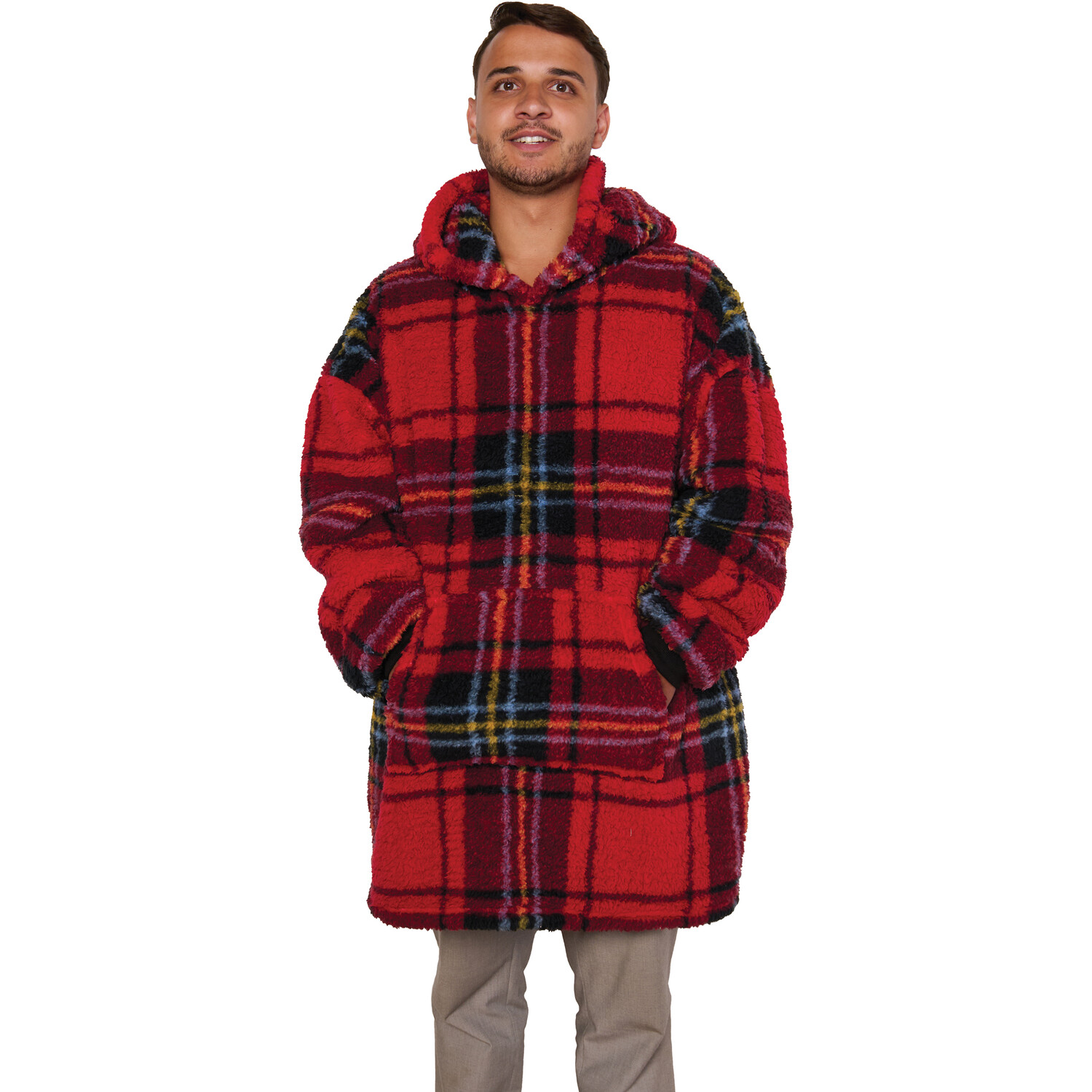 Printed Sherpa Hoodie Image 6