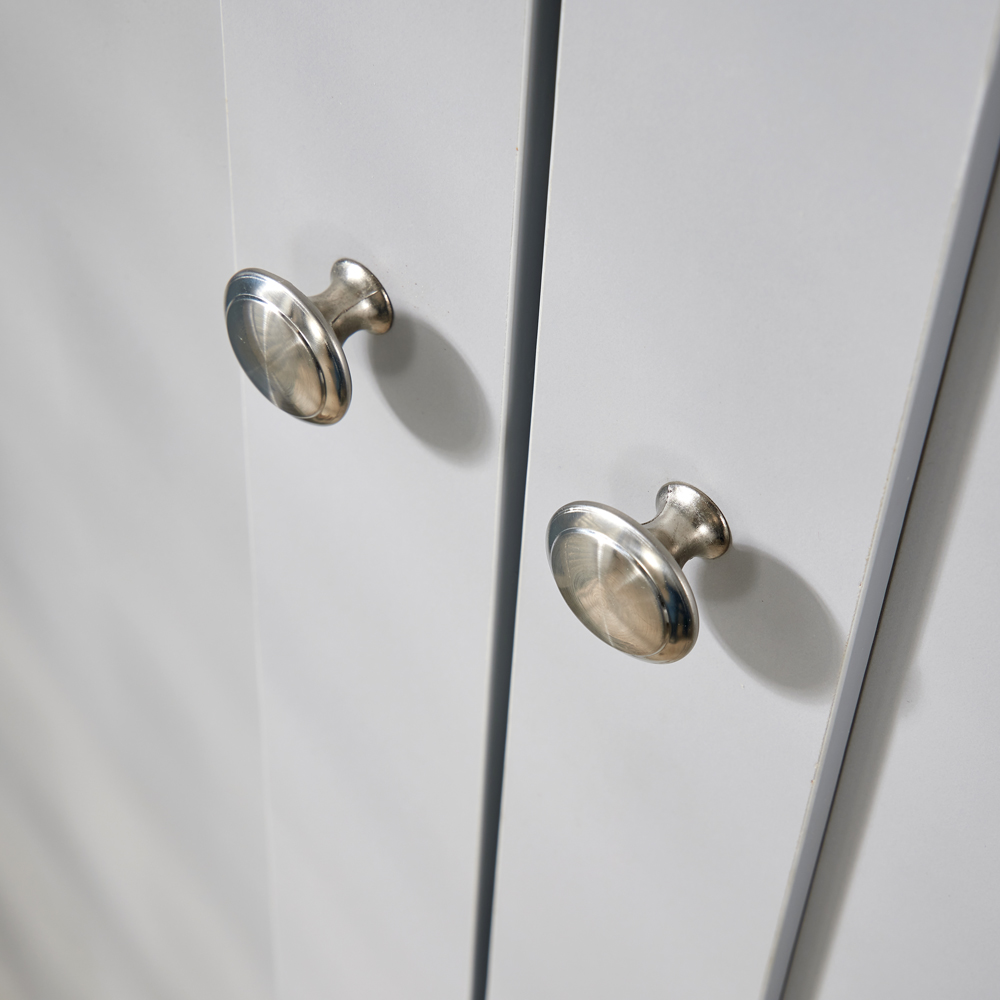 Home Source 2 Door Grey Wooden Wardrobe with Hanging Rail Image 3