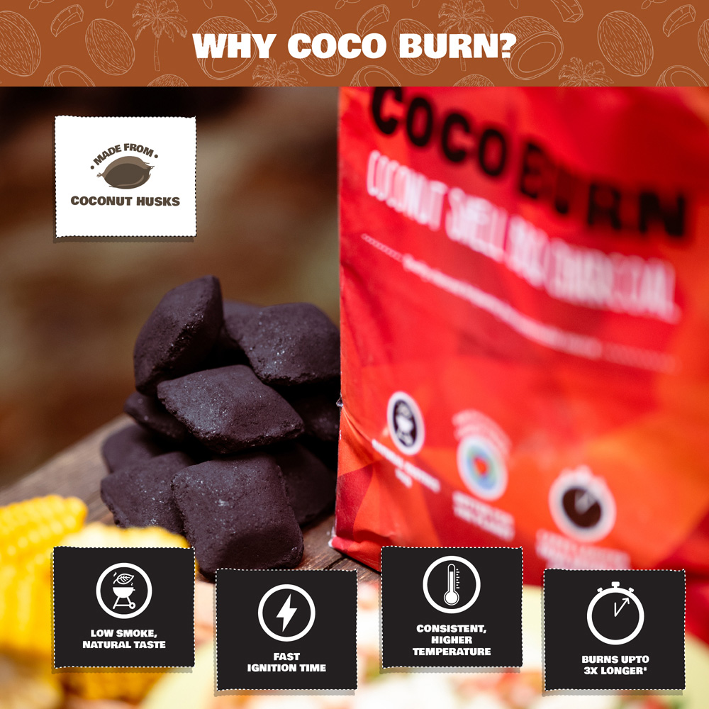 Coco & Coir Coco Burn Coconut BBQ Charcoal 5Kg Image 3