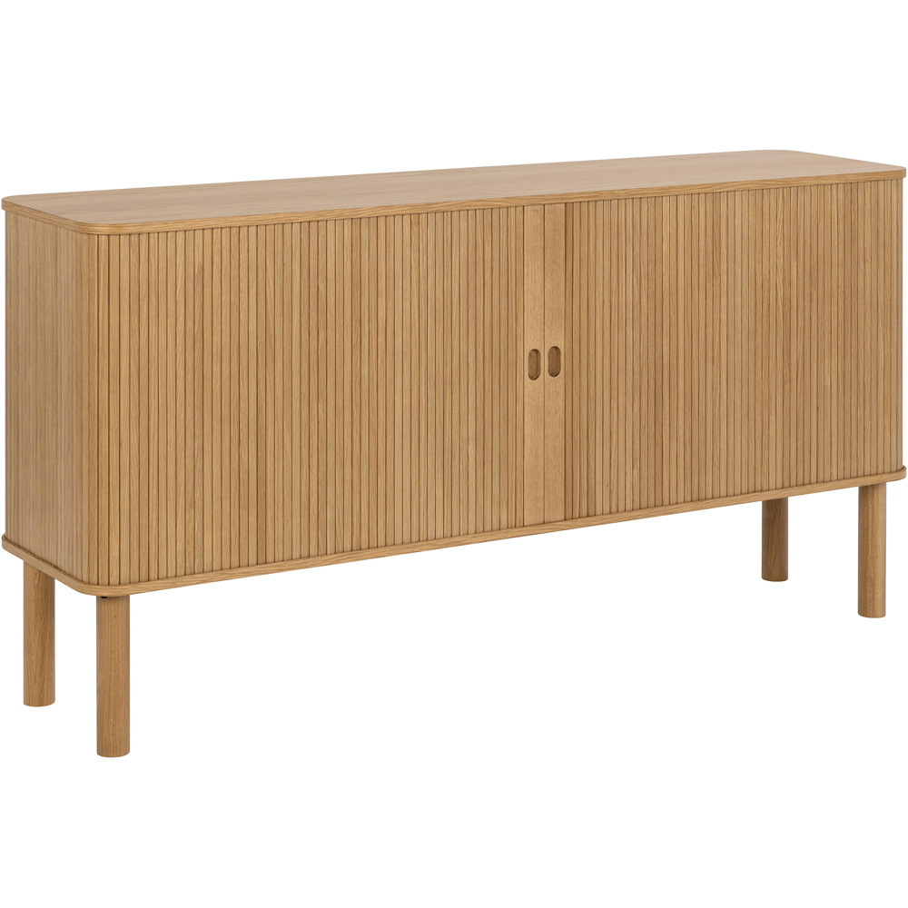 Florence Langley 4 Shelf Oak Sideboard with Sliding Door Image 2