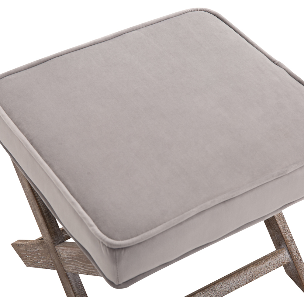 Portland Grey Vintage Footstool Image 5