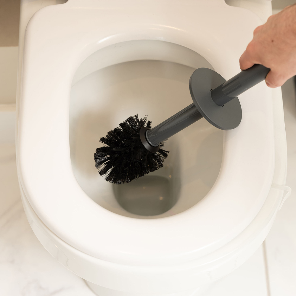 ADDiS Charcoal Faux Rattan Toilet Brush Image 5