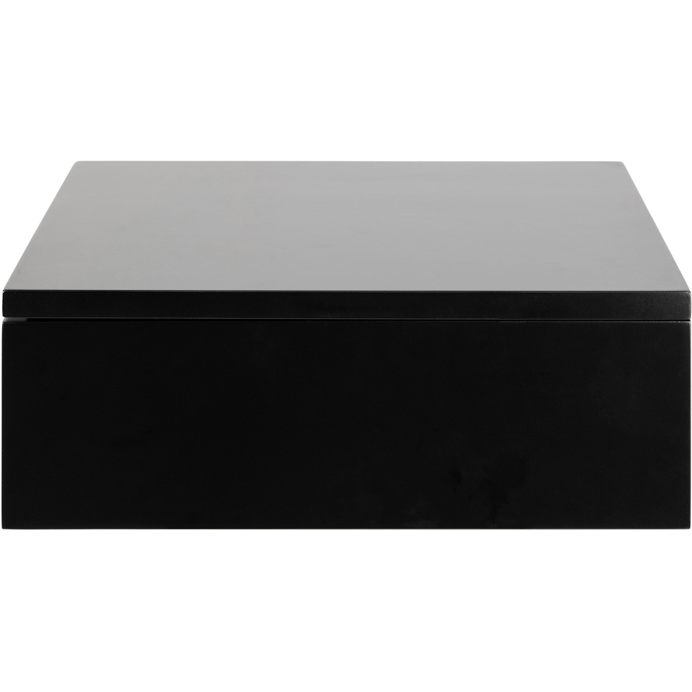Florence Avignon Single Drawer Black Square Bedside Table Image 2