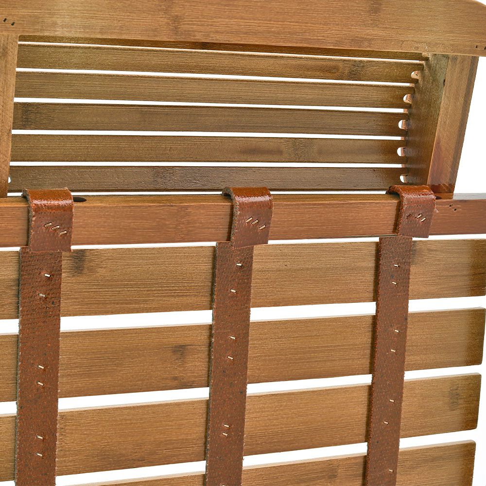 Living and Home Bamboo Foldable Rocking Chair Recliner Image 4