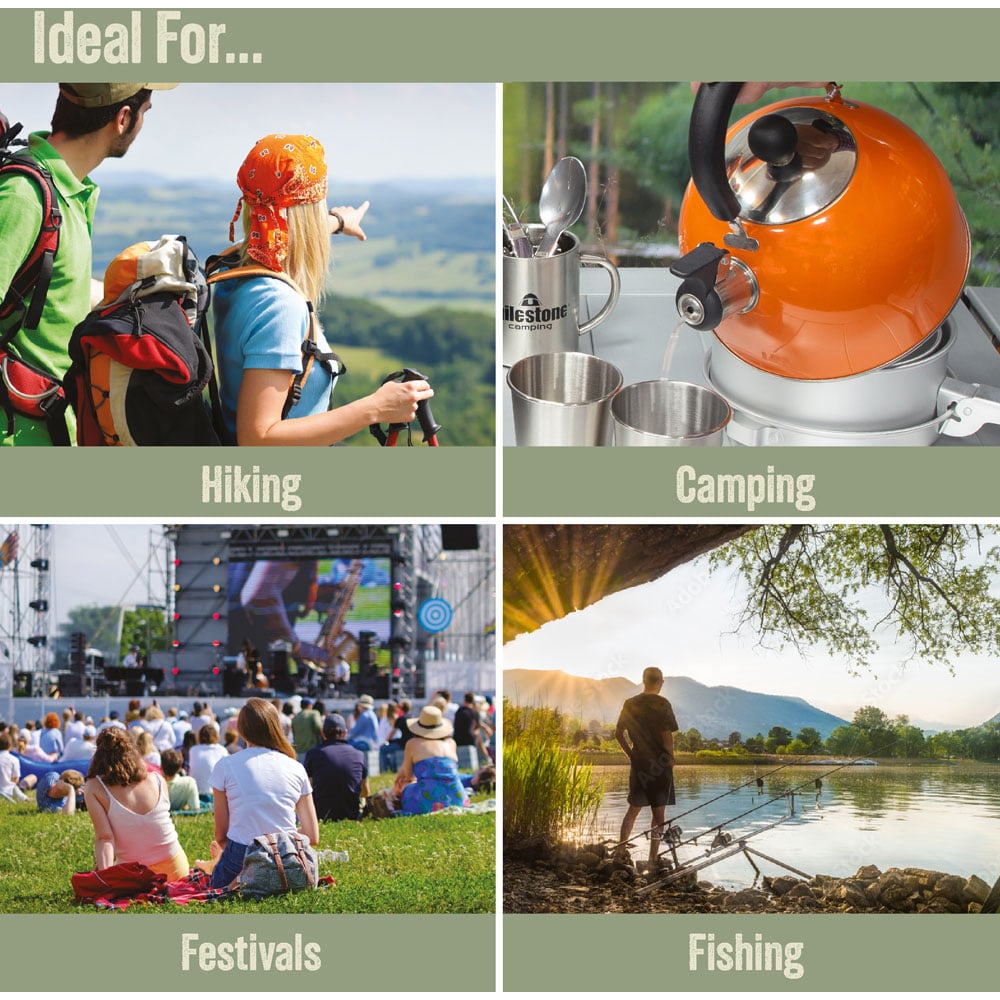 Milestone Camping Orange Stainless Steel Kettle 2L Image 8