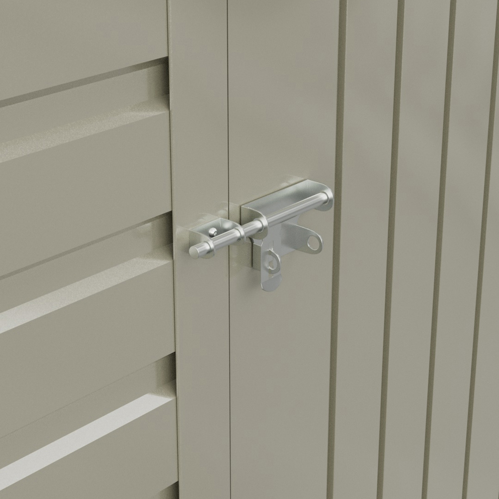Living and Home 4 x 6ft Grey Apex Garden Storage Shed with 4 Vents Image 5