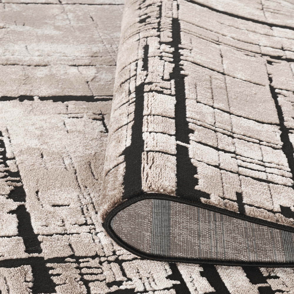 Desire Rugs Belgravia Metallic Sheen Nexus Design Mocha Rug 120 x 170cm Image 4