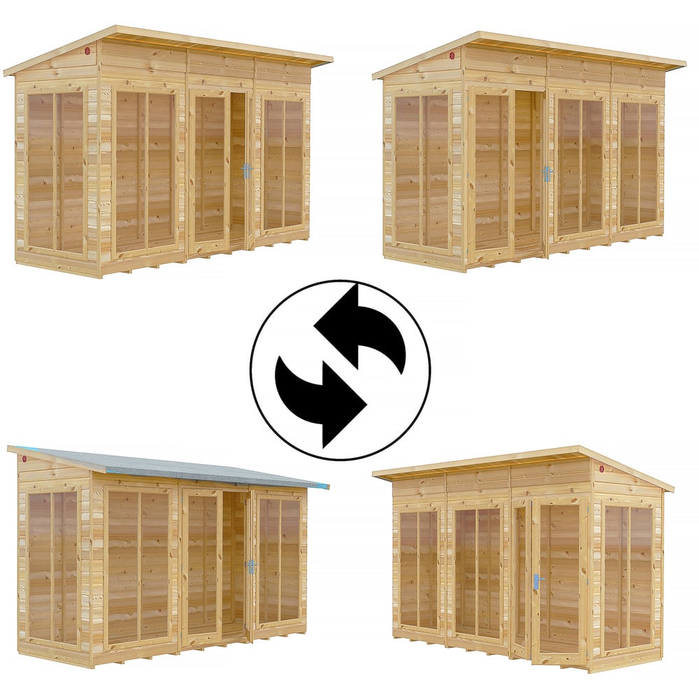 Shire Lela 12 x 4ft Double Door Summerhouse Image 5