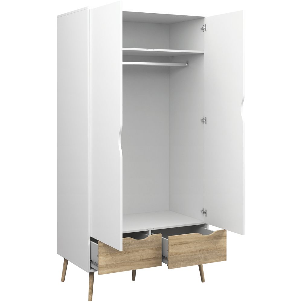 Furniture To Go Oslo White and Oak 3 Piece Bedroom Furniture Set Image 5