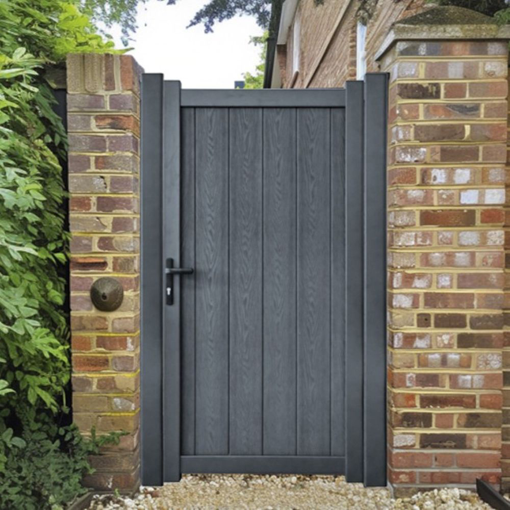 Readymade Gates Grey Aluminium Composite Vertical Infill Pedestrian Gate 1800 x 1000mm Image 2