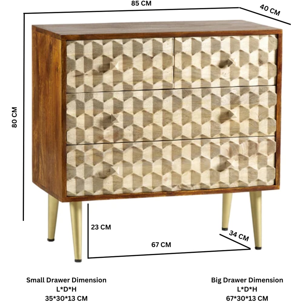 Brooklyn Cotati 4 Drawer Chest of Drawers Image 6