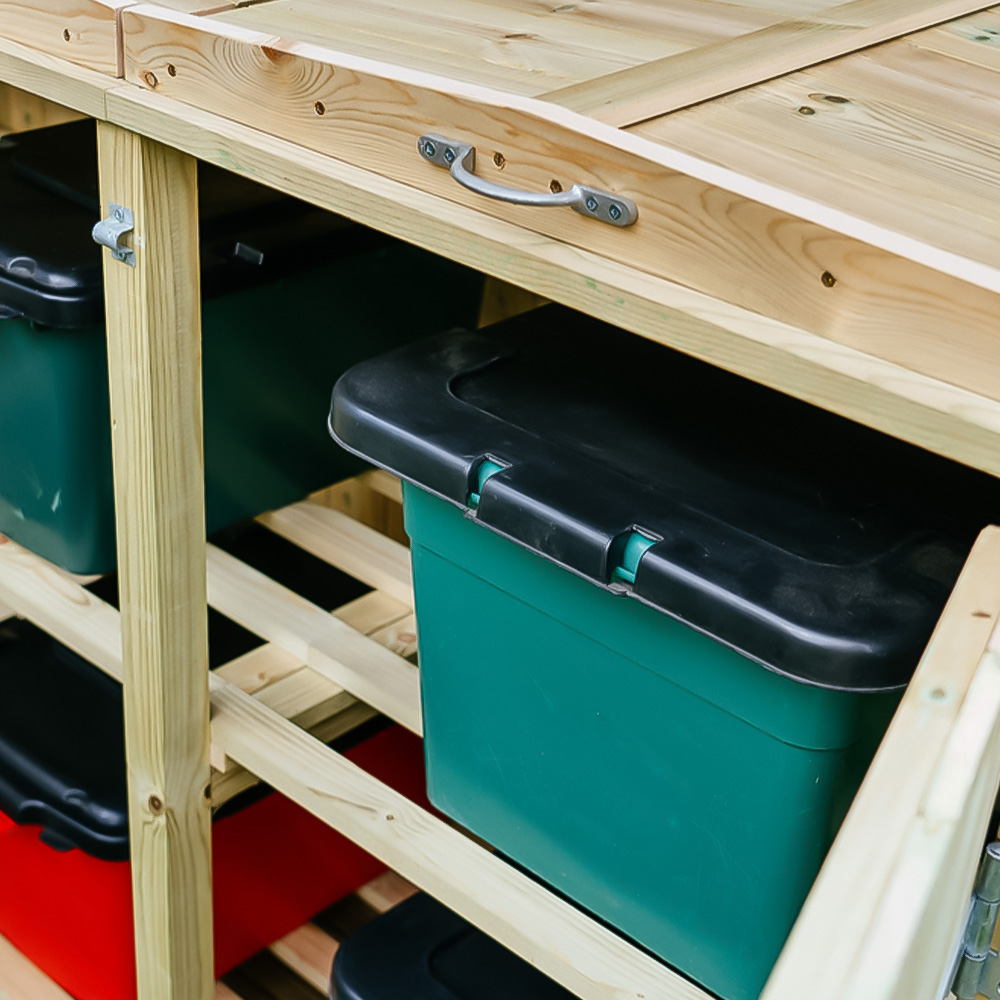 The Garden Village Shireburn 6 Recycle Box Storage Shed Image 5