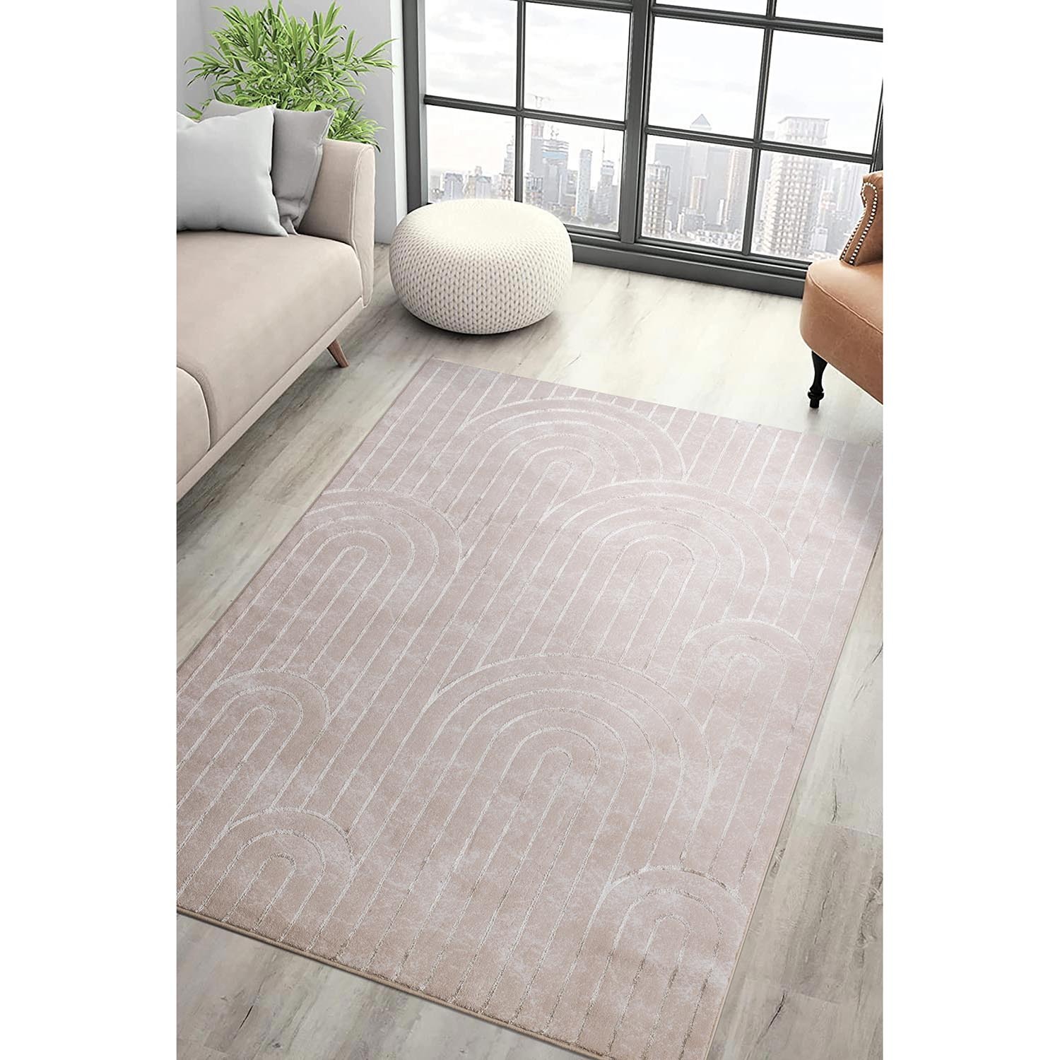 Deco Beige Arch Rug 170 x 120cm Image 2