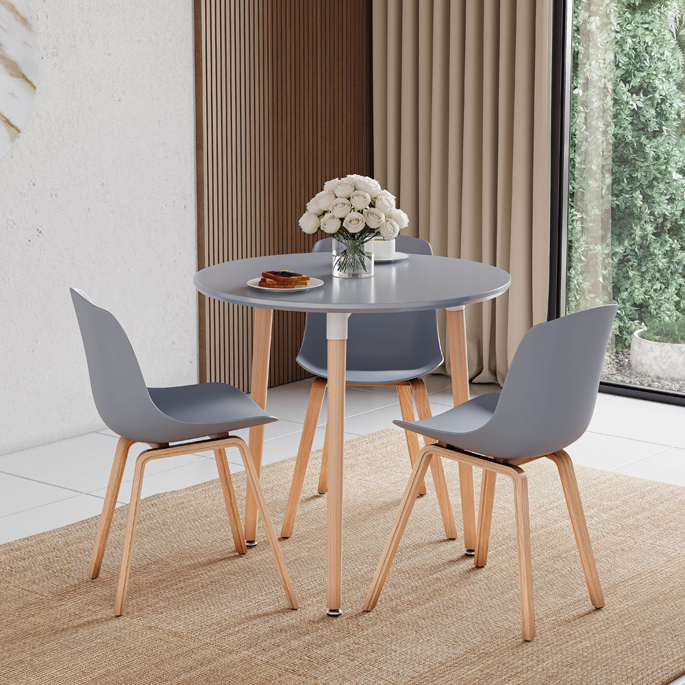 Vida Designs Batley 3 Seater Round Dining Table Grey Image 5