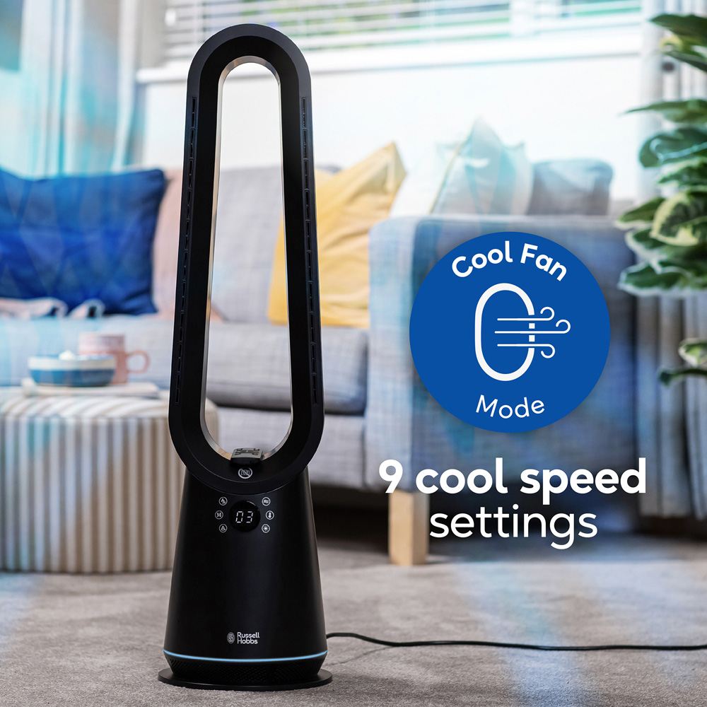 Russell Hobbs RHBHC2030B-SMT Black Smart Bladeless Heater and Cooler with Remote 2000W Image 6