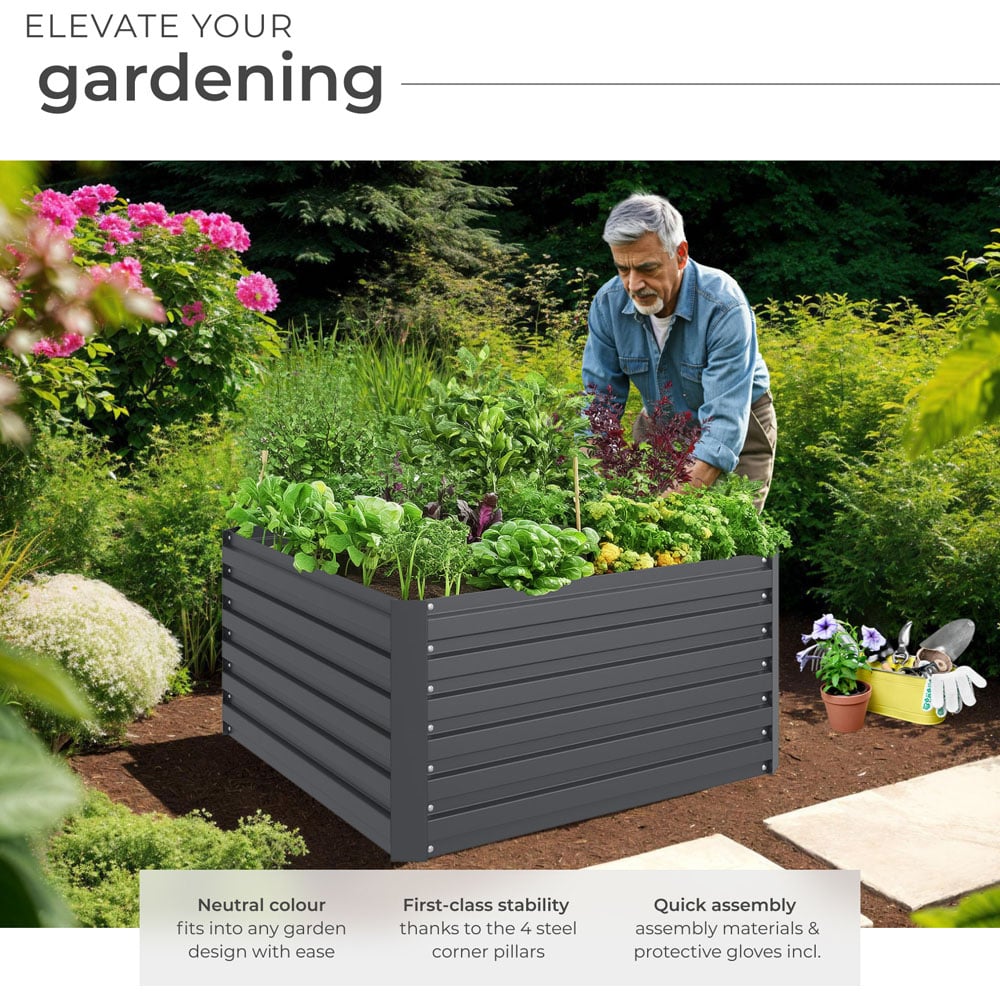 tectake Galvanised Raised Bed 540L Image 6