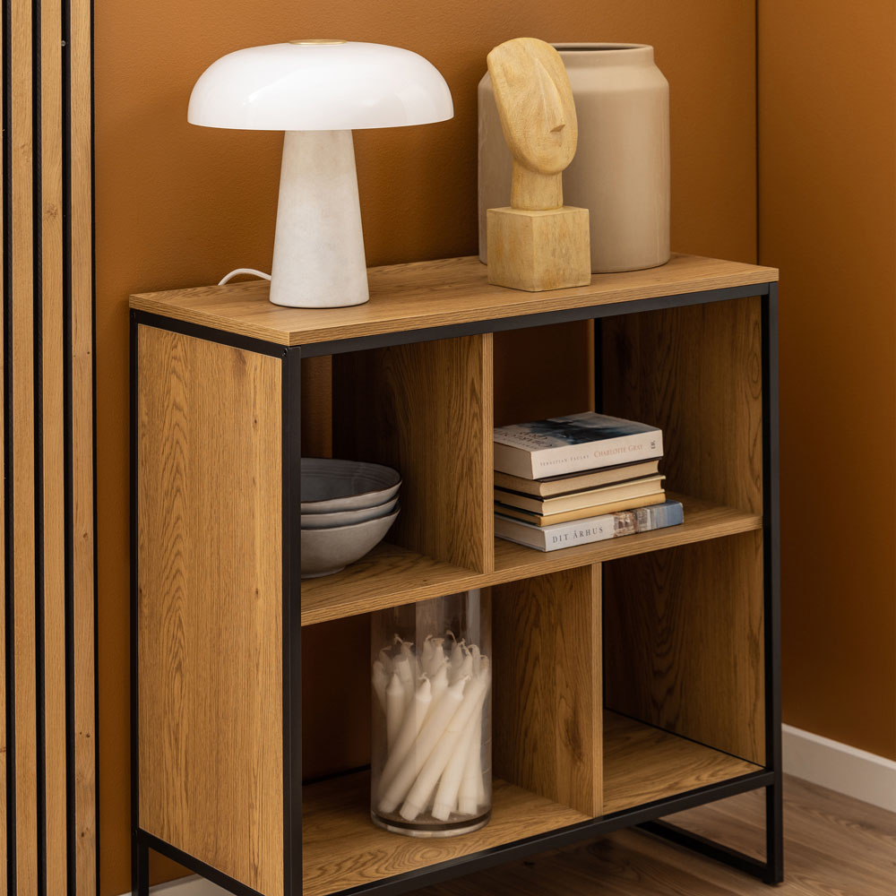 Florence Swindon 4 Shelf Oak Bookcase Image 7