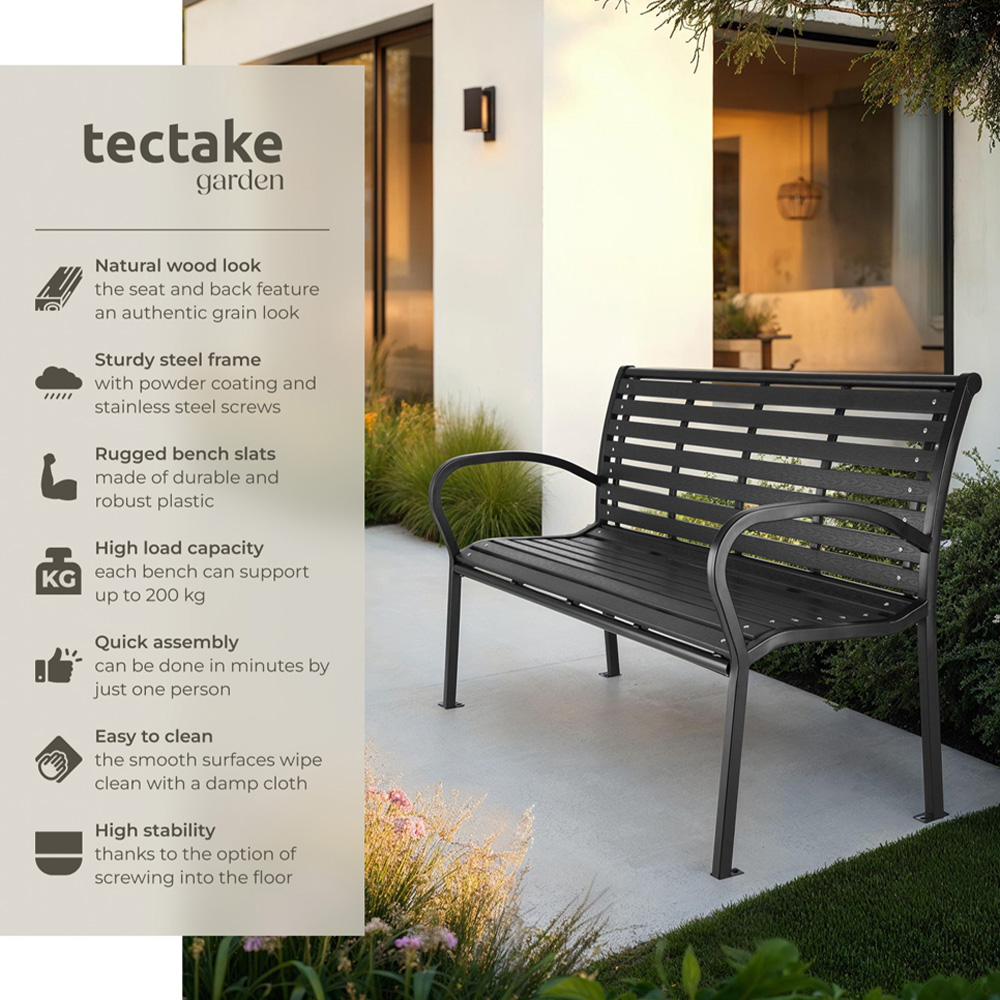 tectake Pino 3 Seater Garden Bench Image 6