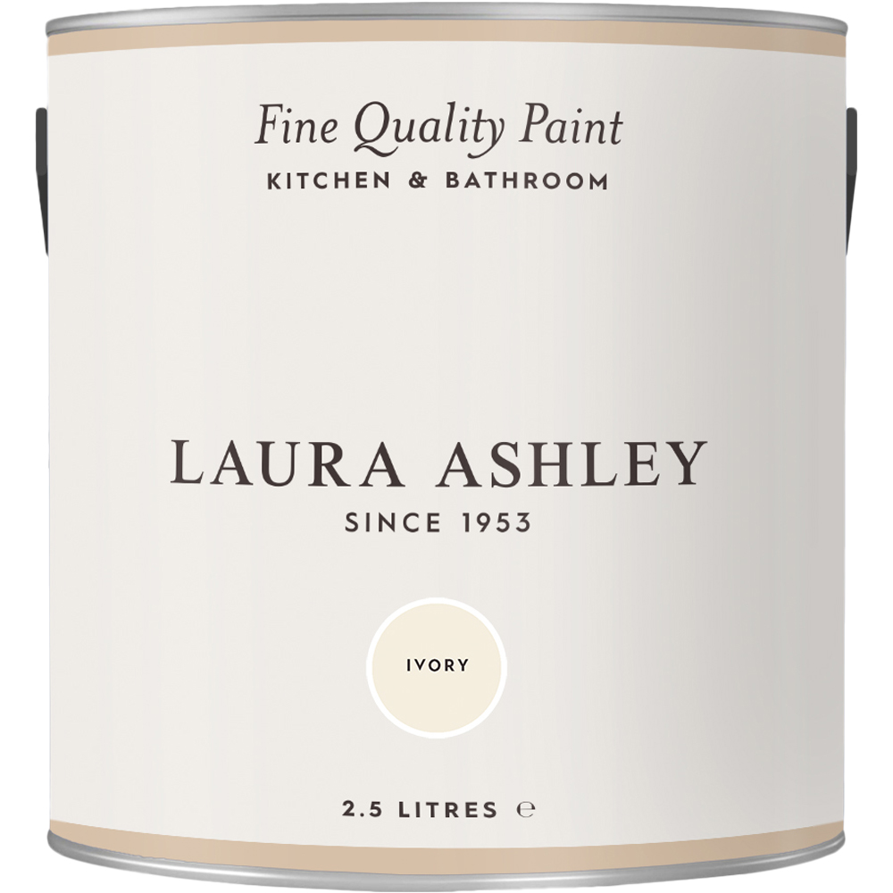 Laura Ashley Kitchen and Bathroom Ivory Emulsion Paint 2.5L Image 2
