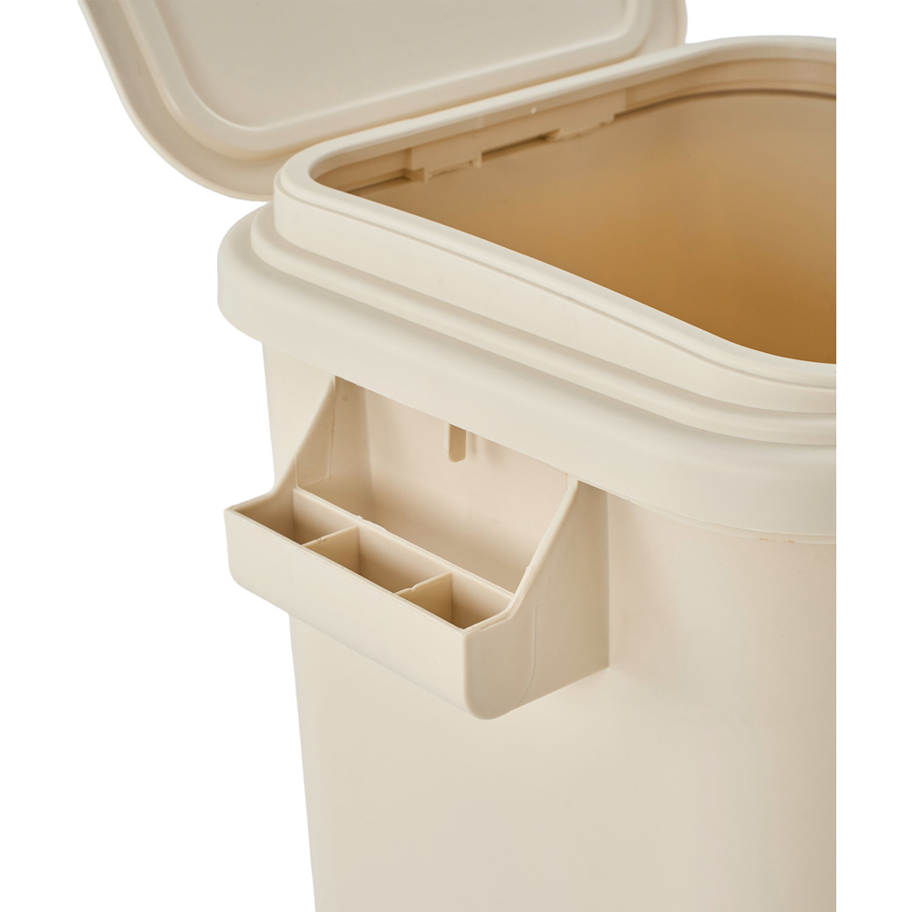 Living and Home Cream Industrial Flip Top Rubbish Bin 23L Image 5