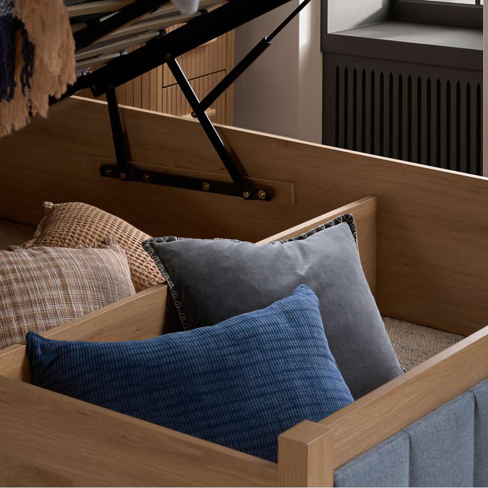 Birlea Belmont King Size Grey Upholstered Ottoman Bed Image 6