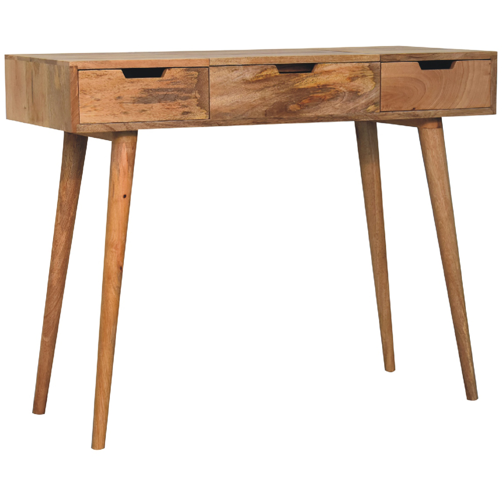 Artisan Furniture Beige 2 Drawer Solid Wood Oak Dressing Table Image 3
