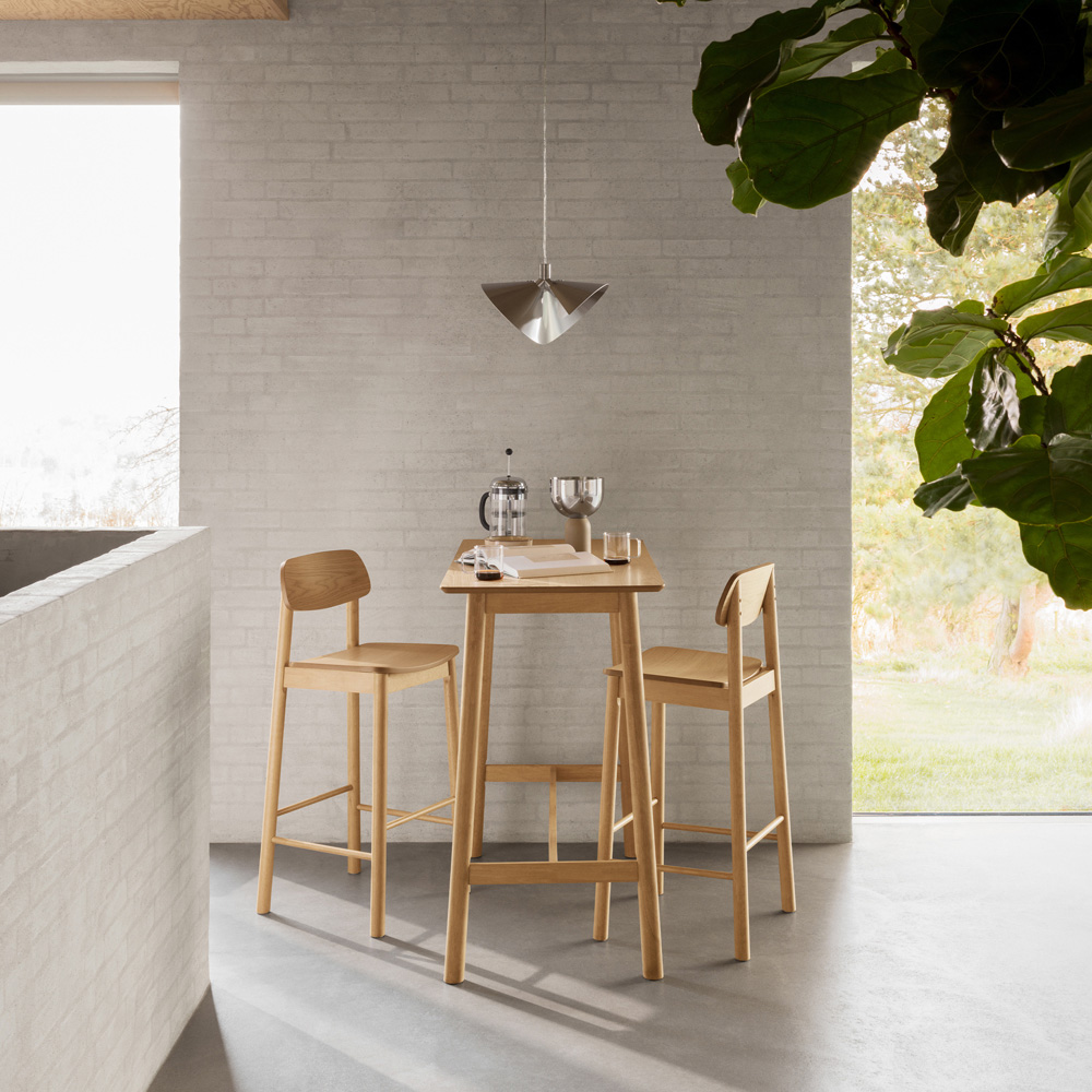 Florence Barlow 2 Seater Bar Dining Table Matt Oak Image 9