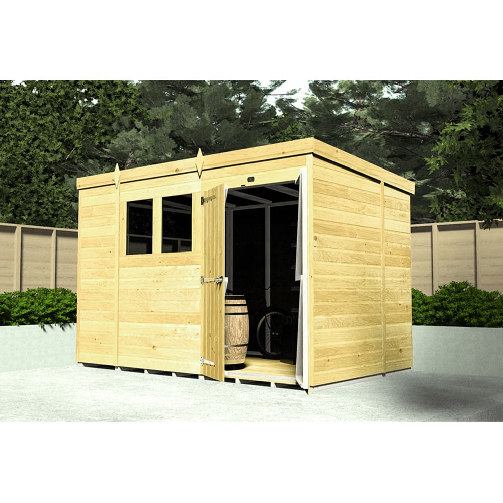 DIY Sheds 9 x 4ft Tongue and Groove Timber Pent Security Shed Image 4