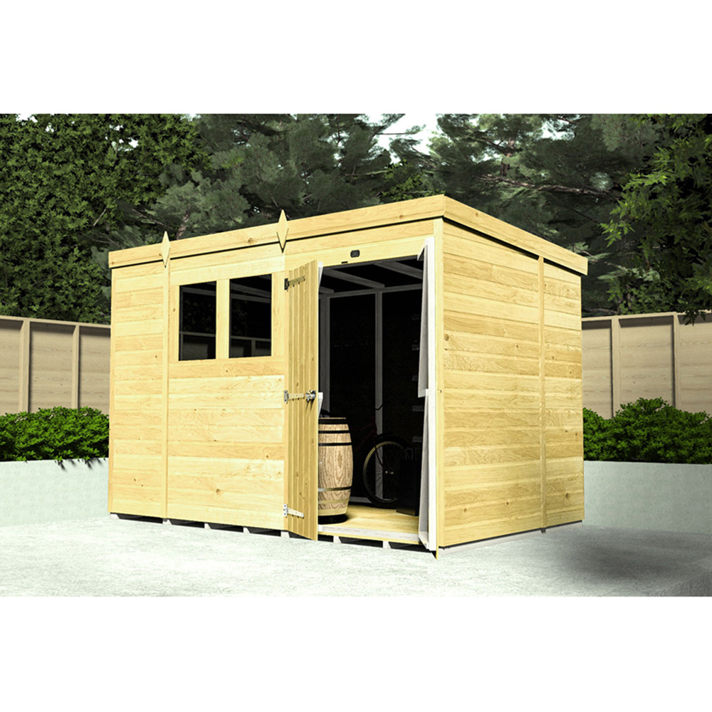 DIY Sheds 11 x 4ft Tongue and Groove Timber Pent Security Shed Image 4