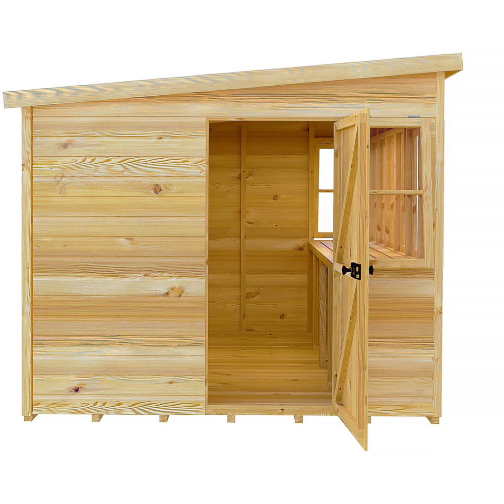 Shire 10 x 8ft Shiplap Style A Sun Pent Shed Image 3