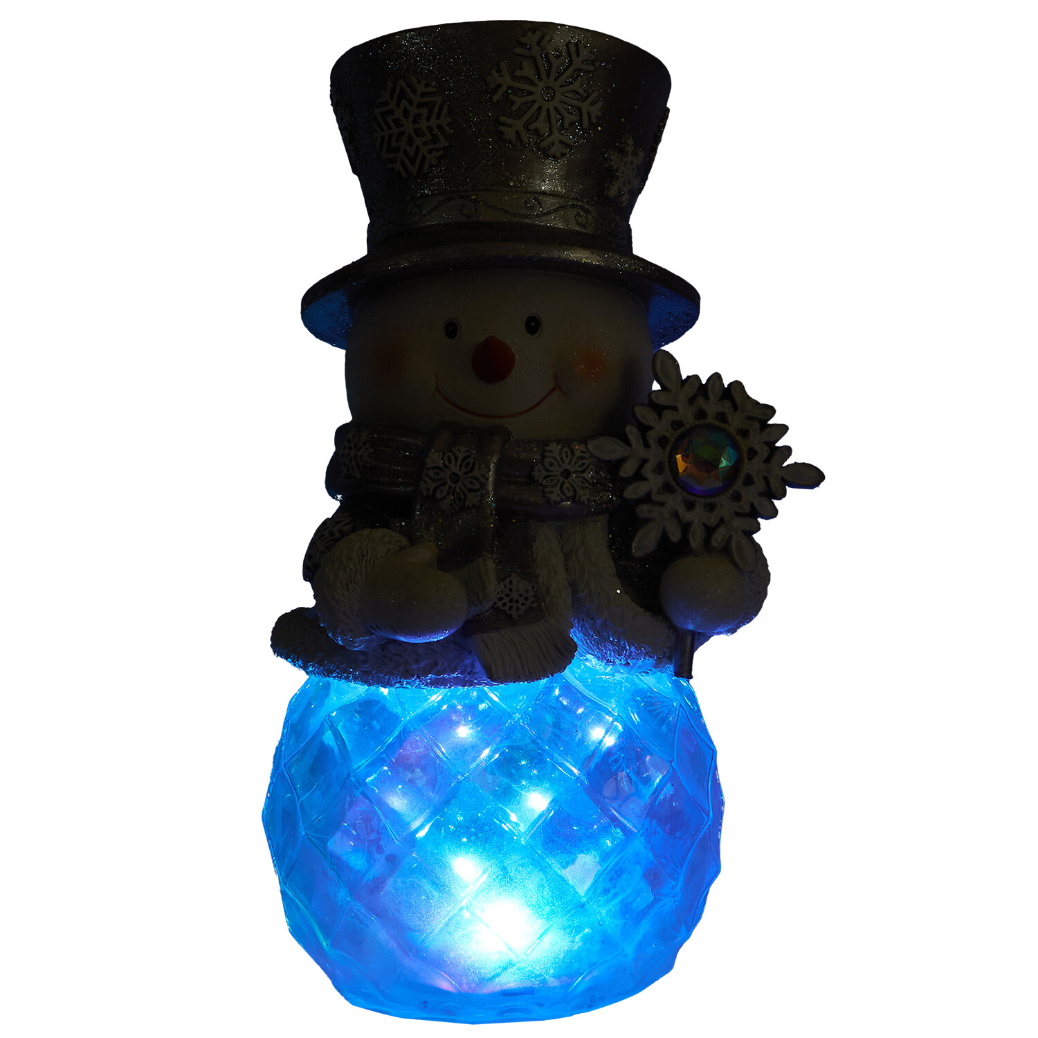 Colour Changing LED Snowman - Silver Image 3