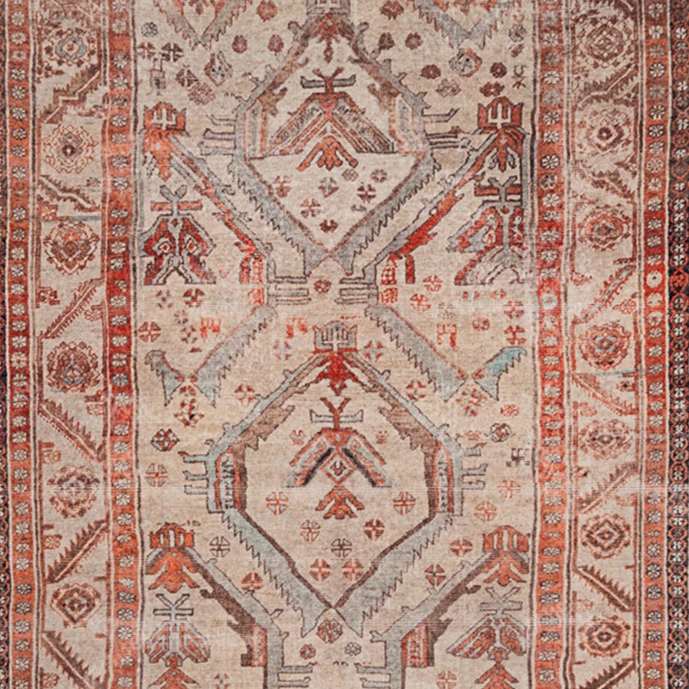 Kukoon Vintage Distressed Neutral Terracotta Beige Washable Rug 240 x 330cm Image 3