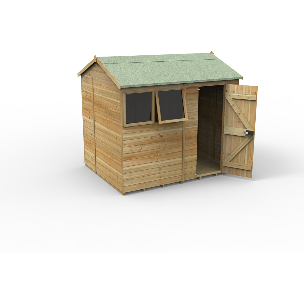 Forest Garden Timberdale 8 x 6ft Single Opening Reverse Apex Garden Shed Image 3