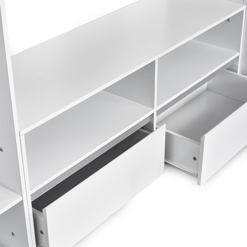 Julian Bowen Gaia Single White and Silver High Sleeper TV Bed Image 7