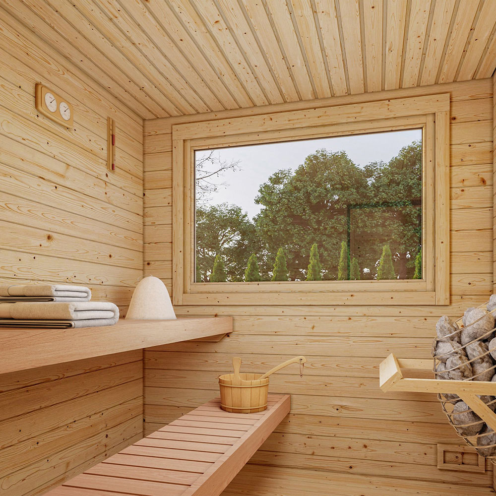 Palmako Sanna 15.7 x 10.4ft Pent Outdoor Sauna Image 5