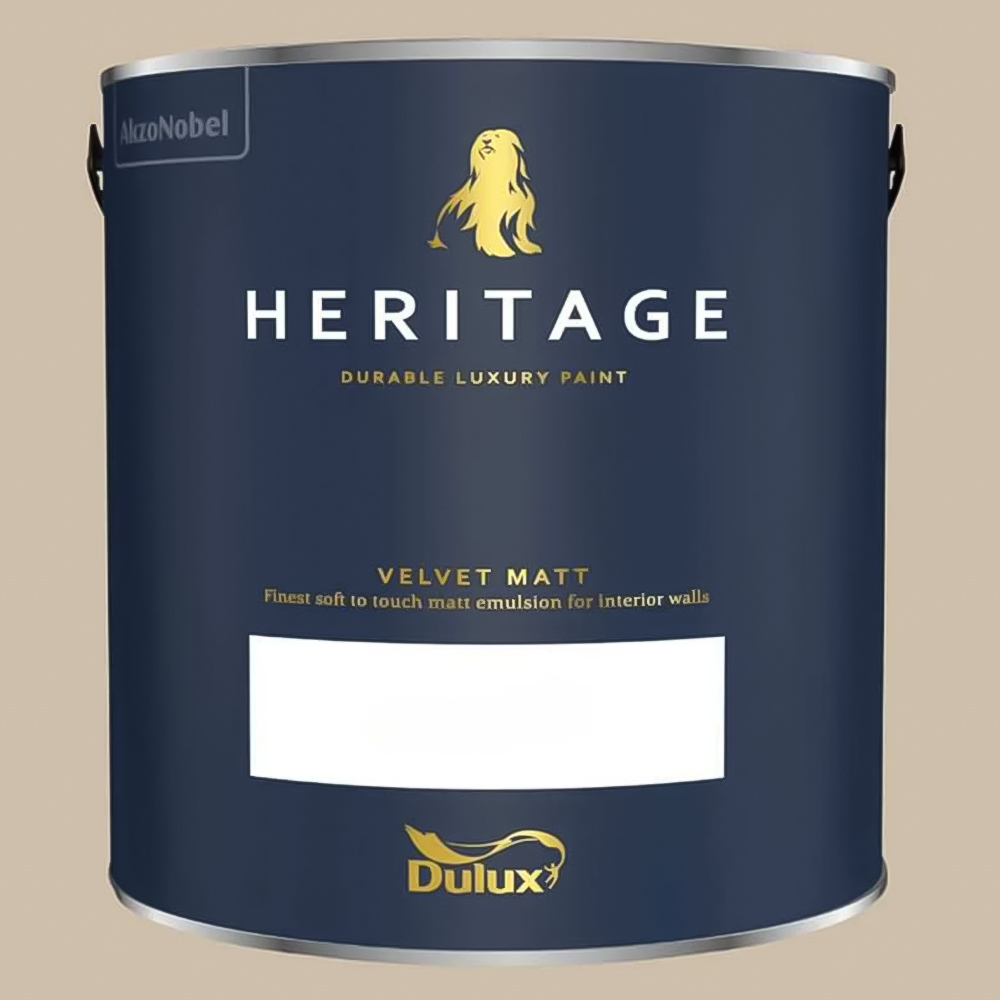 Dulux Heritage Walls and Ceilings Ancient Sandstone Velvet Matt Emulsion Paint 2.5L Image 2
