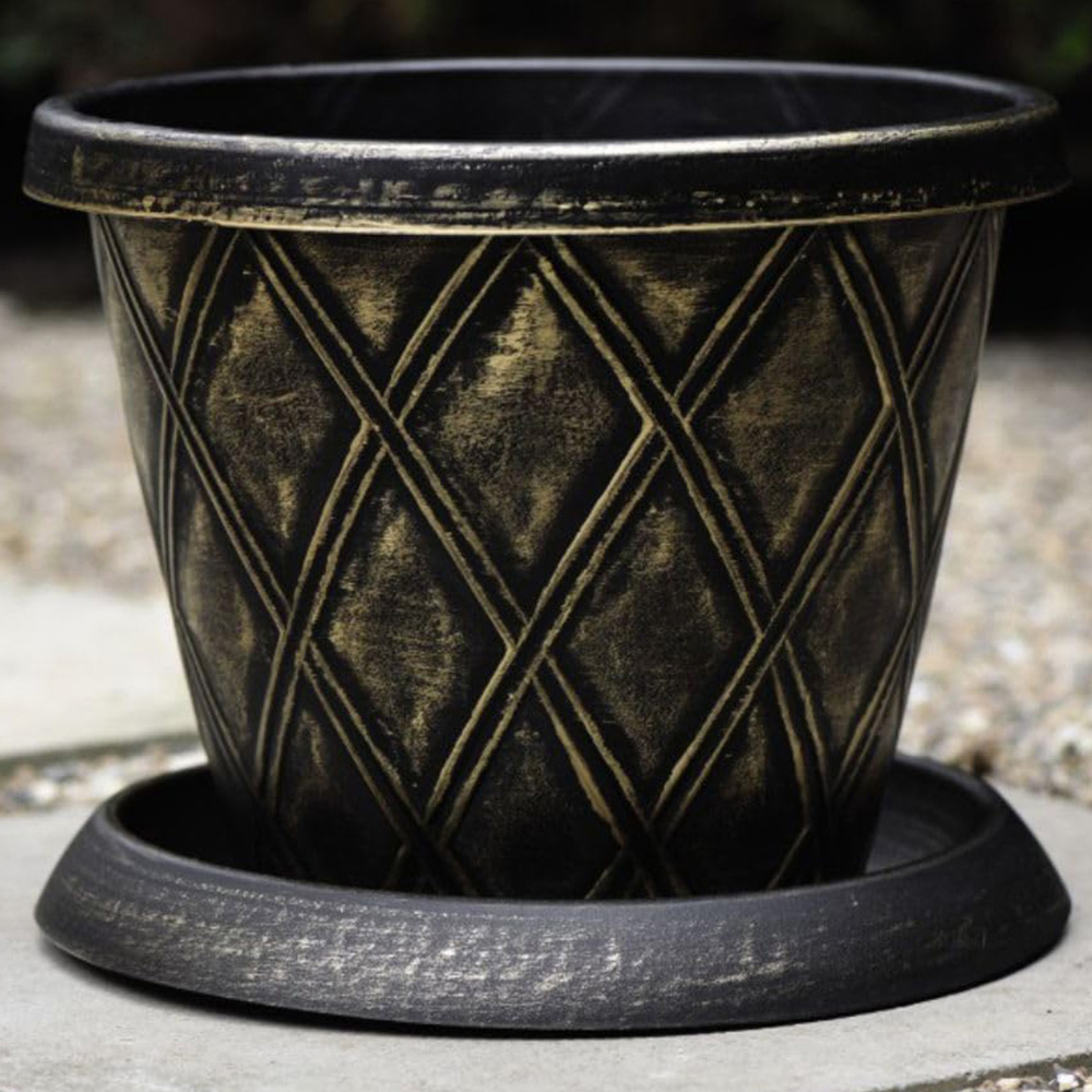 Thompson and Morgan Black and Gold Flowerpot and Incredicompost 25L Image 3
