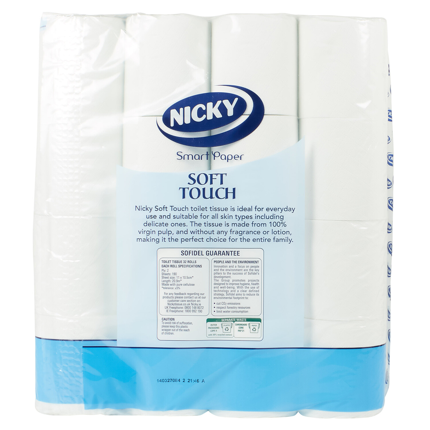 Nicky Soft Touch Toilet Tissue - White Image 3