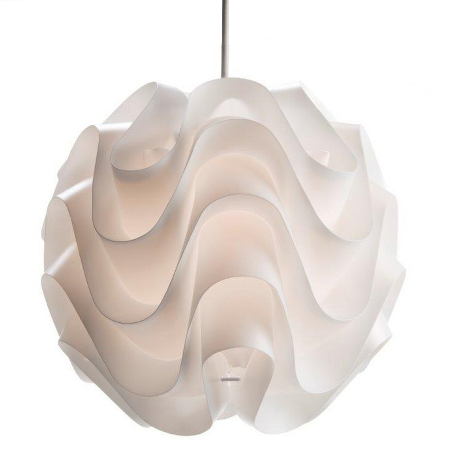 Enigma Ruffle White Pendant Light Image
